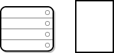 Image of an unused disk drive with a partition table.