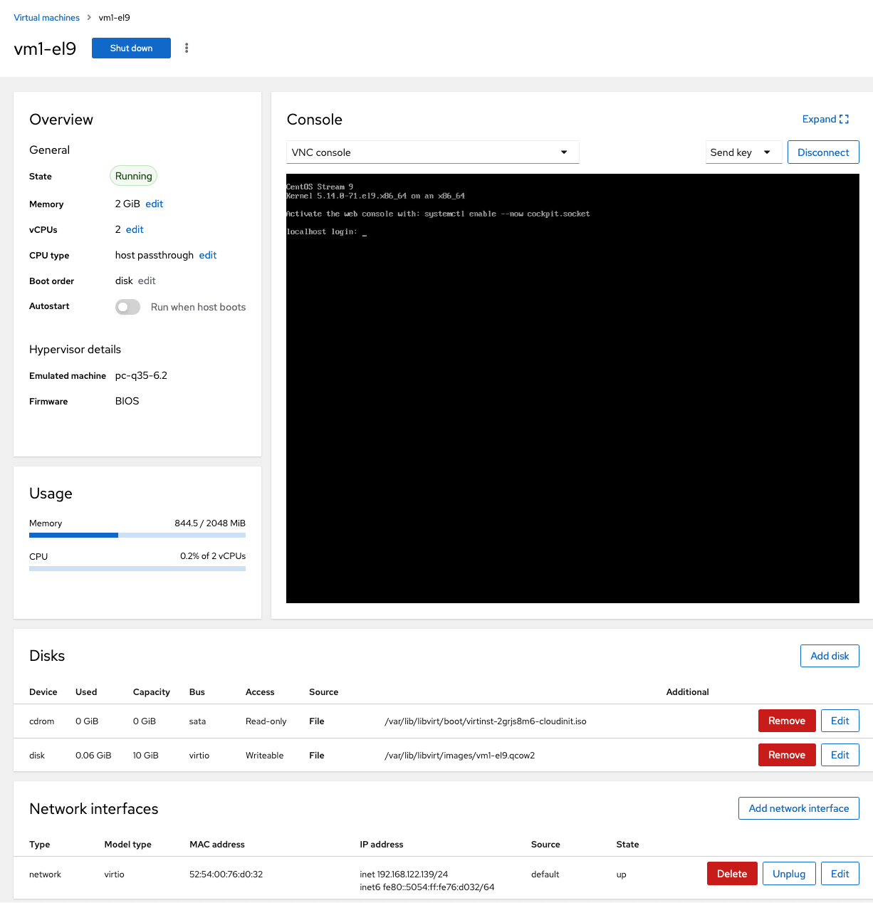 Cockpit `__Create new virtual machine__` form