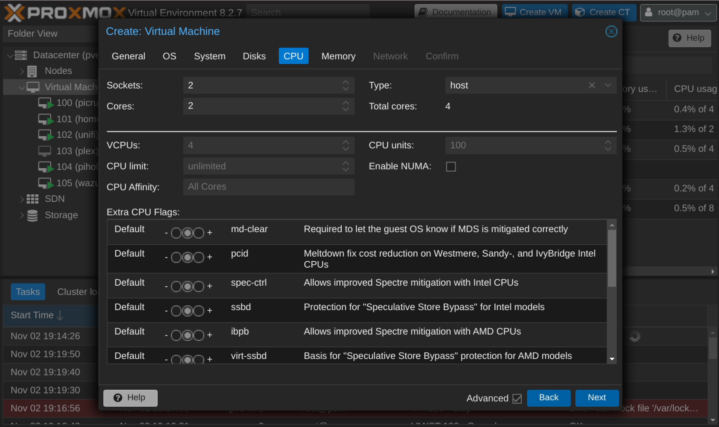 VM CPU